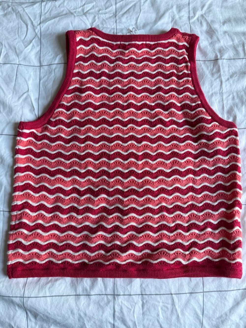 Marine Layer Fay Sweater Top NWT XS Coral Wave Sweater Vest Tank Top $98